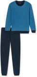 Uncover by Schiesser Schiesser Uncover Heren Pyjamaset Lange Mouw Blauw XL