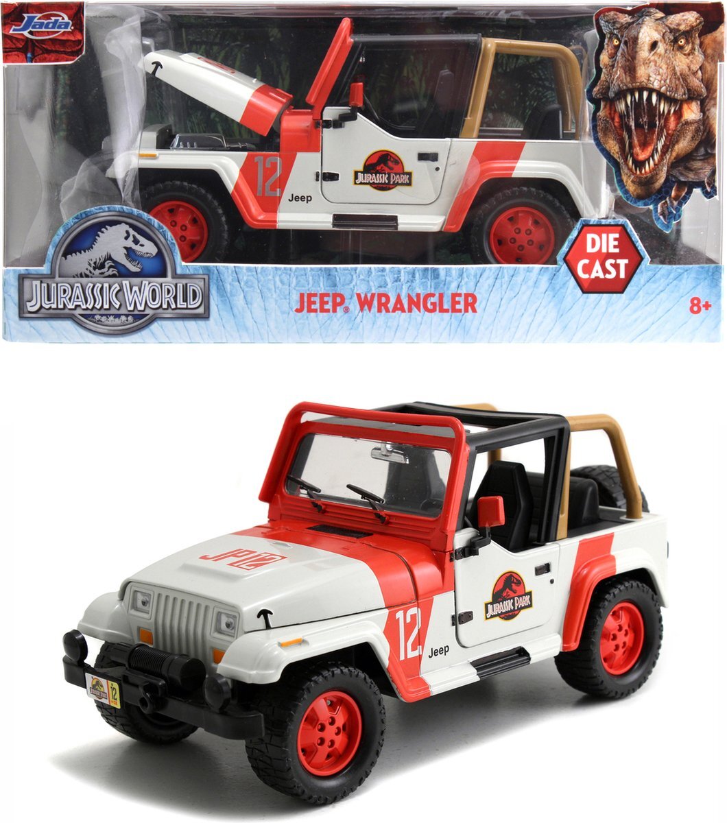 JADA Toys - Jurassic Park met Jeep - Vrijloop - Die-cast - Metaal - 19 cm - Speelgoedvoertuig