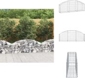 vidaXL Schanskorf gewelfd 150x30x40/60 cm gegalvaniseerd ijzer