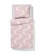 HEMA Housse de couette 140x200/220 cm coton doux vagues (rose pâle)