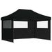 vidaXL Tente de réception, pliable, modèle pop-up, avec 3 panneaux latéraux, noir