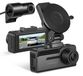 StarTech Dashboardcamera voor de auto - Dubbele camera, voor- en achterkant - 4K + 1080p - Ingebouwde GPS - G-sensor - 129° + 125° groothoeklens - 32 GB geheugenkaart - Parkeerfunctie - Zwart