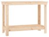 Établi en bois de pin massif avec espace de rangement