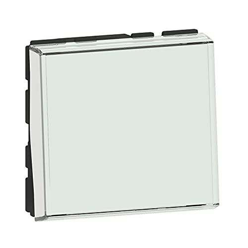 LEGRAND Mosaic Easy-led Drukschakelaar met Etikettenhouder - 2 Modules - 6A - 3414971679986