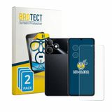 BROTECT - Screenprotector voor realme Note 80 (Voor+Camera) - Folie Beschermfolie transparant 2 Stuks