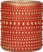 Countryfield Luxe theelichthouder - Aurora - glas - rood/goud - D7 x H8 cm