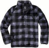 Brandit Teddy Fleece Troyer Sweatshirts zwart-grijs XL