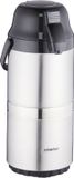 Relaxdays koffiekan - 3 liter - rvs - kunststof - met drukknop - hengsel