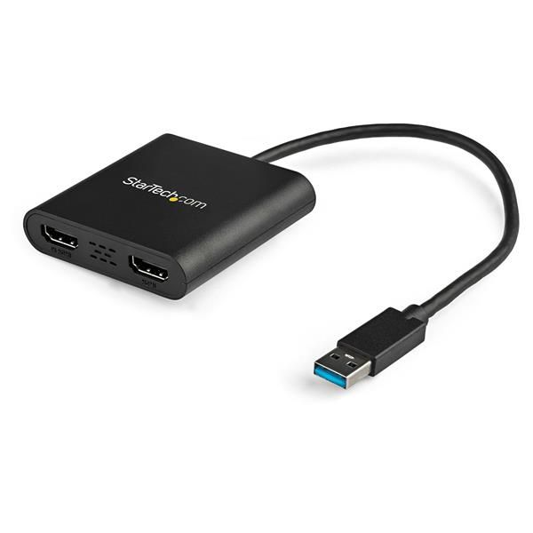 StarTech.com USB naar dual HDMI adapter 4K - Zwart