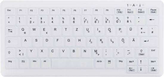 Contour Design Active Key AK-C4110 Toetsenbord Medisch RF Draadloos QWERTZ Duits Wit