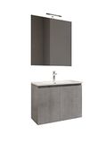 Mama Store ATENA2 60 kast 2 deuren 60 cm, cementgrijs, L 62 x D 47 x H 53 cm