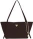 GUESS schoudertas Devon 3 Compartment Tote Brown donkerbruin
