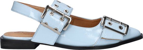 Nelson Shoecolate dames instapper - Licht blauw - Maat 39