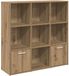 vidaXL Boekenkast 98x29x97,5 cm hout bewerkt eikenkleur artisanaal