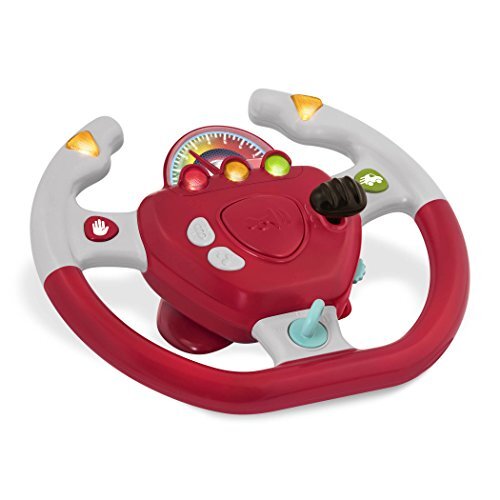 Battat – Geared to Steer Interactief Driving Wheel - Portable Pretend Play Toy Stuurwiel voor Kids 2 jaar +