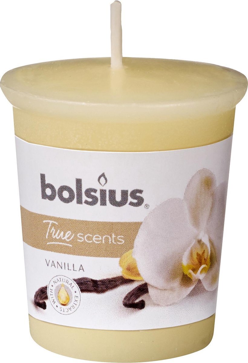 Bolsius Geurkaars True Scents Vanille 4,5 Cm Wax Wit