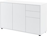 en.casa Commode Paarl druk en open 74x117x36 cm wit hoogglans