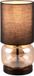TRIO ELIO - Tafellamp - Zwart mat - excl. 1x E27 40W - Snoerschakelaar - Amber glas