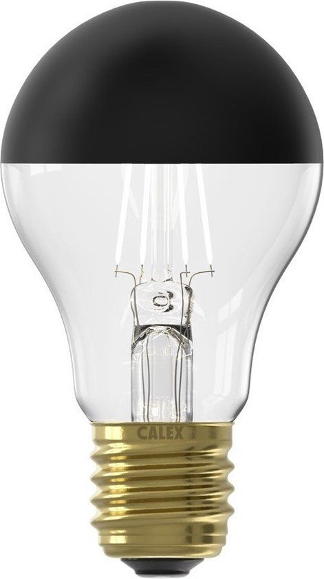 Calex Standard Top Mirror E27 LED Lamp - 4W - 180lm - 1800K - Black