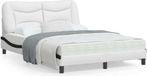 Prolenta Maison Exclusive - Cadre de lit sans matelas Hvar Blanc et Noir 120x200 cm Similicuir