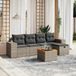 Maison Exclusive - Ensemble de meubles de jardin 6 pièces avec canapé et coussins, gris, en polyrotin