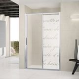 Ambiance Sticker Privacy raamfolie - LITERARY SHOWER - Zelfklevende raamfolie voor douchedeuren en ramen - 150x45cm