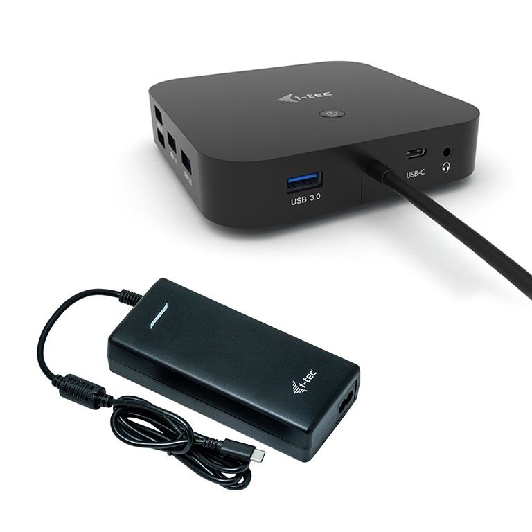 i-tec USB-C Dual Display Docking Station with Power Delivery 100W + Universal Charger