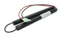 Batterie NiMH pour éclairage de secours, 7,2V, 3600mAh, format 2x L1x3, 5/4A, avec câble de 300mm et connecteur, remplace Liteplan 6/MH40/TS/AS