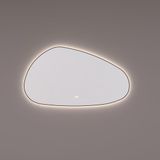 HIPP Design Organische Spiegel Mat Zwart met Indirecte LED Rondom 100 x 60 x 3 cm met Spiegelverwarming