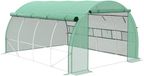 Outsunny Tunnelkas - Groen - PE-Kunststof - 397x300x200 cm