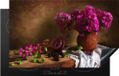 Merkloos KitchenYeah® Inductie beschermer 83x51.5 cm - Rustiek - Bloemen - Roze - Vaas - Stilleven - Inductie beschermer voor kookplaat