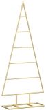vidaXL Sapin de Noël en métal doré 90 cm Acier thermolaqué
