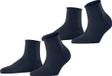 Esprit Basic Pure 2-Pack drukvrije rolrand katoen multipack sokken dames blauw - maat 39-42