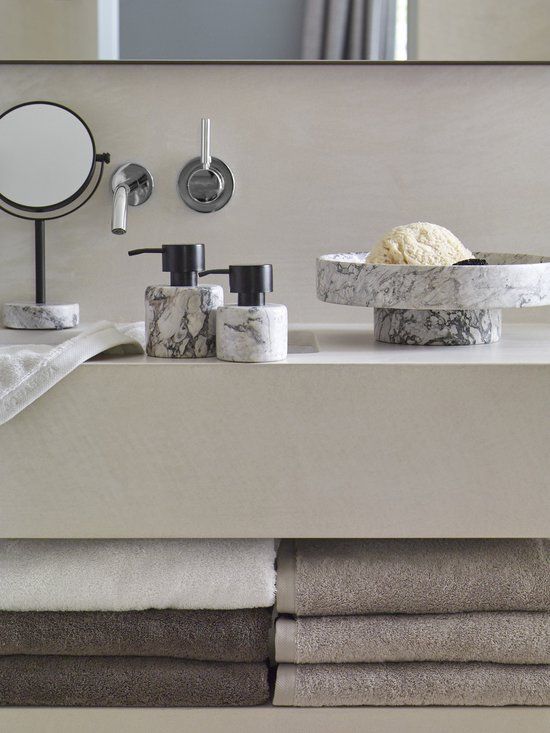 Aquanova Nero Zeepdispenser Medium Alba - Wit - Steen - Modern