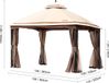 Vevor® Opvouwbaar paviljoen Feesttent Partytent 393x325x354cm Beige