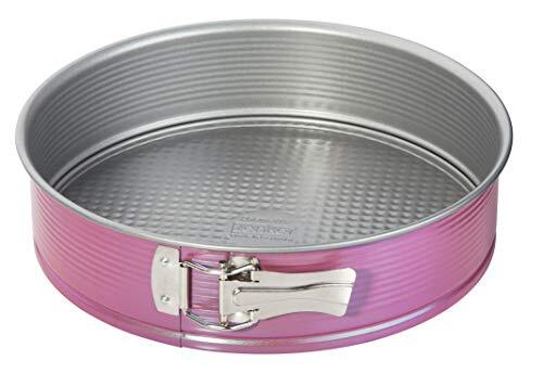 Zenker Creative Studio springvorm Ø 26 cm, bakvorm met platte bodem, ronde cakevorm met antiaanbaklaag, creatief bakken (kleur: roze, zilver), aantal: 1 stuk