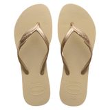 Havaianas Fantasia, Tongs Confortables, Durables et Élégantes, Lanières Métallisées avec Croisement sur le Côté, Femme