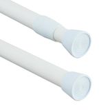 Relaxdays Uitschuifbare gordijnroede - 66 - 110 cm - zonder boren - wit