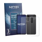 Savvies 3 Stuks Screenprotector - Geschikt voor Samsung Galaxy A27 5G (Voor+Achter) - Transparant