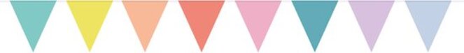 Vlaggenlijn Pastel Meerkleurig - 10 meter - Verjaardag