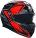 AGV K3 E2206 Mplk Compound Integraalhelm - Zwart/Rood - Maat L