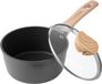 Vevor Kookpot Soeppan 1,42L Steelpan Antiaanbaklaag Melkpan, Zwart
