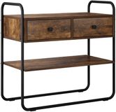 vidaXL Consoletafel Gerookt eiken 100 x 40 x 75 cm Bewerkt hout