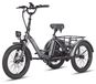 Vélo cargo électrique pliable - Vélo électrique cargo - Pour adultes - 250 W - 48 V 20 Ah, batterie amovible - Pneus : 50,8 x 7,6 cm - Couple : 65 Nm - Couleur : gris