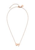 PURELEI Ketting Letter Heart P Roségoud Roestvrij staal 55 cm