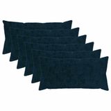 vidaXL Kussensloop Marineblauw Katoensatijn 40 x 80 cm (6 stuks)