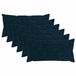 vidaXL Kussensloop Marineblauw Katoensatijn 40 x 80 cm (6 stuks)