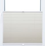 Thermo Black Out plissé gordijn, 90x200 cm, beige, argent metallic, 100% verduisterend