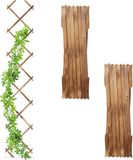 Relaxdays trellis uitschuifbaar, set van 3, 180x30 cm, hout, muurbevestiging, plantensteun klimplanten, balkon, gevlamd