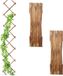 Relaxdays trellis uitschuifbaar, set van 3, 180x30 cm, hout, muurbevestiging, plantensteun klimplanten, balkon, gevlamd